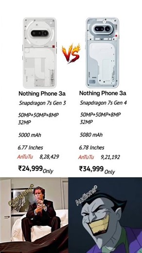 Nothing Phone 3a vs Nothing Phone 4a 🤯 Comparison #nothingphone3a #Nothingphone4a