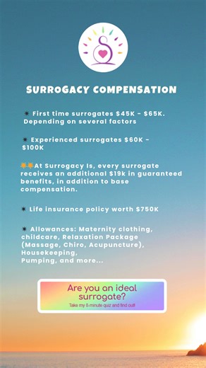 Are you one of those women who actually enjoyed being pregnant? 😱 Some might call you weird, but you’re actually really special. You’re exactly the type of woman others look for when they need someone else to help them build their families. And as a surrogate, not only are you doing this incredible, life-changing thing for someone else—but you’re also changing your family’s lives through one simple act. With the 45K-$85K compensation you receive as a surrogate, you can: 🧾 Pay off debt ✈️ Go on