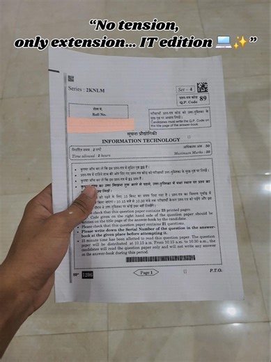 “No tension, only extension… IT edition 💻✨”|| #cbseboardexamlatestupdate #boardexam #IT #cbse #2026