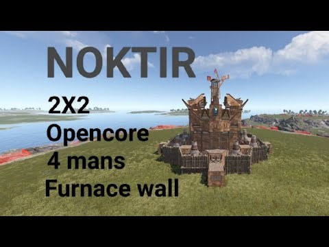 NOKTIR 2x2, Opencore, Furnace wall, 4 People, Bunker, for modded servers | RUST BASE | RUST