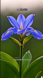 "Blue Iris" This flower bloom was created using AI. Want to know how this blooming process was generated? The full step-by-step prompt is available in the comments 👇 📍 Digital Bloom Studio 📍 #flower #bloom #timelapse #AIBloom #ElegantArtisticFlowers | Digital Bloom Studio