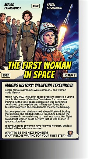 The First Woman to Go to Space 🚀