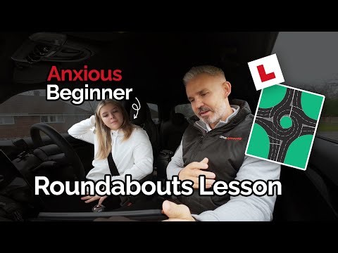 ANXIOUS Beginner Attempts Roundabouts In Their Driving Lesson