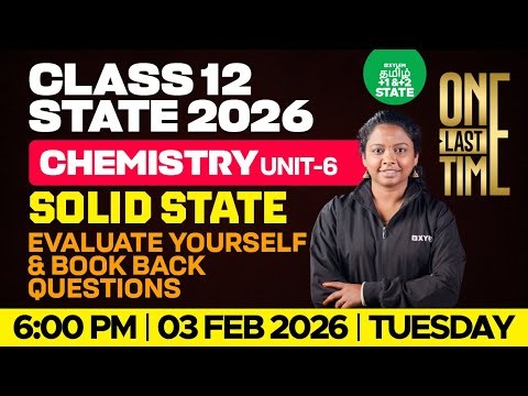 🔴ONE LAST TIME🔥Solid State | Book Back Self Evaluation | Unit 6 Class12 | Xylem State 11 & 12 Tamil