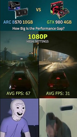 GTX 980 vs Intel ARC B570 – Can Intel’s New GPU Take the Crown? #pcgaming #shorts