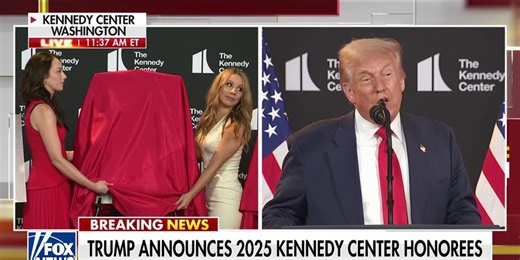 Trump praises Kennedy Center honorees as 'unbelievable talents'