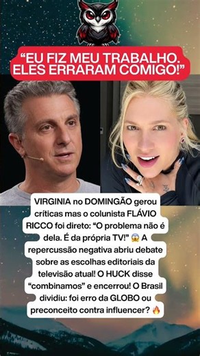 VIRGINIA FONSECA E DOMINGÃO DO HUCK: “O PROBLEMA NÃO É MEU É DA TV!” TRATA COM O LUCIANO HUCK?