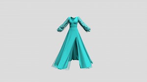 evening dress - Download Free 3D model by Titaniyaa