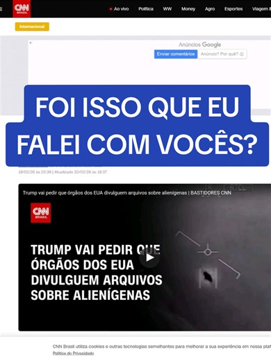 ALIENÍGENAS: Trump Disse Que Vai Divulgar! #extraterrestres #contato #alienigenas #espiritismo #espiritualidade