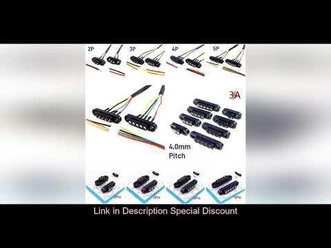 1/5/20 Pairs Pogo Pin Connector 4.0 MM Pitch 2 3 4 5 Pole Spring-Loaded Male Female Industrial Probe