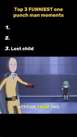 Top 3 funniest one punch man moments #anime #funny #funnymoments #funnyshorts #onepunchman