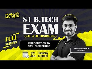 S1 KTU Exam | Introduction to Civil Engineering - MEGA MARATHON | Franklin's Lectures