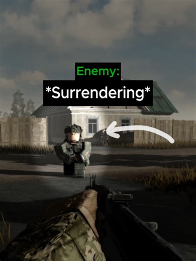 Enemy Soldier Fakes Surrender #roblox #fyp