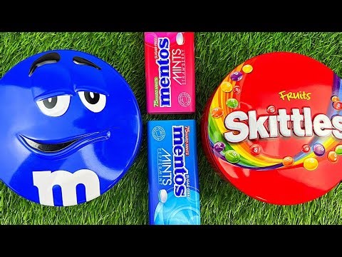 Satisfying Video | Unpacking 5 M&M'S Yellow Boxes with Candy ASMR