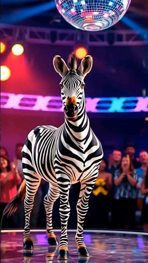 Girls transformation into zebra