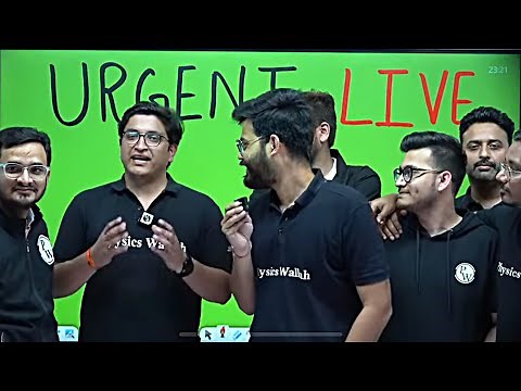 URGENT LIVE by PW FACULTIES !!