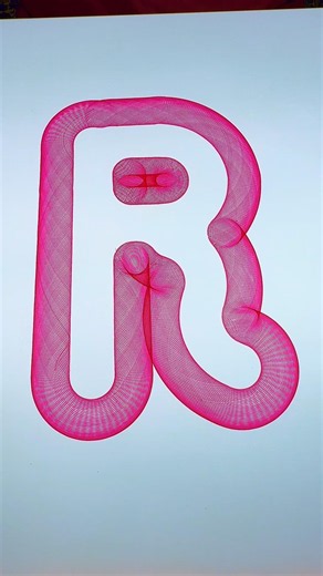 Watch as the spirograph slowly transforms into the letter R #art #spirographshr #asmr #spirograph