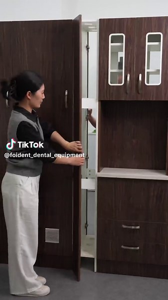 No more messy cables! Dental cabinet upgrade 😍 #dentalfurniture #dentalclinic #dentalcabinets!