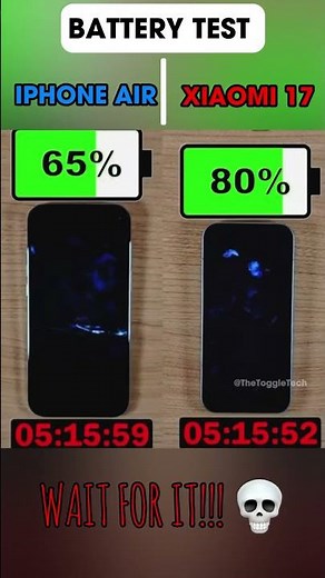 Slim vs Beast 😳 iPhone Air vs Xiaomi 17 Battery Test!