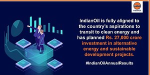 86K views · 25 reactions | IndianOil is fully aligned to the country’s aspirations to transit to clean energy and has planned Rs. 27,000 crore investment in alternative energy and sustainable development projects. #IndianOilAnnualResults Gurmeet Singh Director Marketing Ranjan Kumar Mohapatra | Indian Oil Corporation Ltd. | Facebook