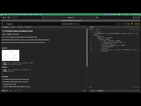 No Sound Leetcode 1110: Delete Nodes and Return Forest