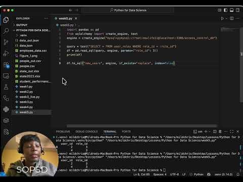 Week 5 Lesson 2 integrating SQL data into Pandas Workflow