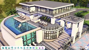 💚 Another view of my brand new Sims 4 mansion! 💚 This CC-free Sims 4 mansion is built for fun and relaxation! It’s on a 64x64 lot in Del Sol Valley and has a cool round pool, two party areas, a gym, and five bedrooms. Perfect for your Sims to live their best life! 😁 Lot name: Palmview Mansion ID: KateEmerald Packs used: Love Struck, For Rent, Horse Ranch, Eco Lifestyle, Island Living, Get Famous, Seasons, City Living, Get Together, Get to Work, Spa Day, Perfect Patio Stuff, Party Essentials K