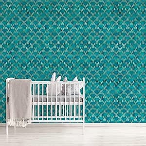 WallsNeedLove Paste-The-Wall Wallpaper - Double Moderne (26"x104"), Wallpaper for Living Room Wall or Office (2 Panels), Water Resistant Wall Decor, Child-Safe Ink