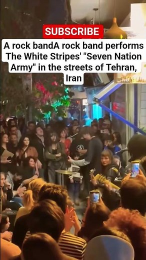 Iranian rock band performs The White Stripes' "Seven Nation Army" in the streets of Tehran, #iran
