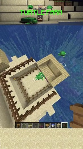 AUTOMATIC TURTLE FARM #minecraftturtle #minecrafttutorial #minecrafthacks #minecraftguide #minecrafttips #minecraftfarm