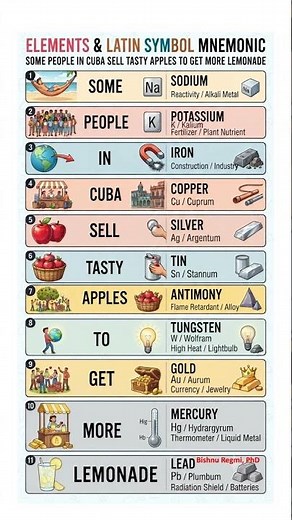 Remember 11 Elements with Weird Symbols (Latin Roots!)