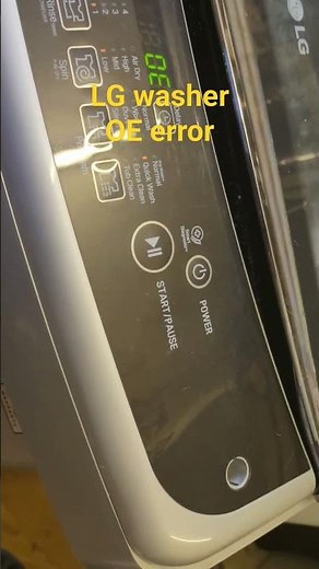 LG washing machine OE error code explained #simple #shorts #viral