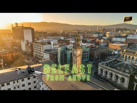 Belfast Golden Hour From Above Drone Cinematic 4K