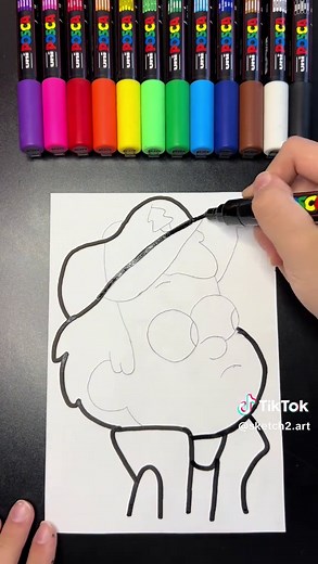 Dipper Pines Drawing Tutorial Using Posca Pens