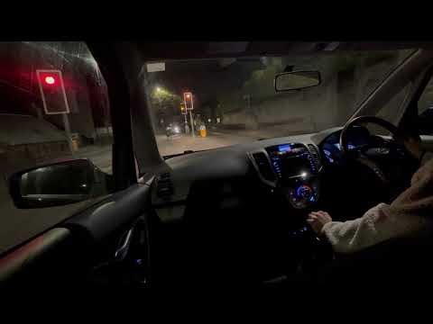 Car ASMR Driving at Night ( + Some Speed Bumps) (No Talking) Manual Car