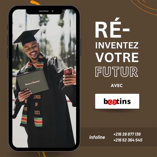 Bootins on Instagram: "Chez Bootins , formez-vous aux métiers du digital en parallèle de vos études ou de votre travail et devenez: 💥 Développeur web 💥 Marketeur digital 💥 Community manager 💥 Designer graphique 💥 Entrepreneur, tout ceci grâce aux IA. Plus de 7500 personnes déjà formées (caissiers, vendeurs, étudiants, sécretaires, etc ) en France, Côte d'ivoire, Cameroun, Gabon, Sénégal, Bénin, Niger. Plus de 80% ont trouvé un emploi ou créé leur entreprise dans les 6 mois suivant la format
