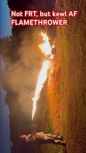 Not FRT, but kewl AF FLAMETHROWER!! @everythingfrt #flamethrower #pewgun #shortvideo #shorts #short