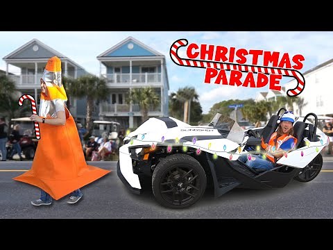 Christmas Parade Fun with Handyman Hal | Ride in a Slingshot | Holiday fun for kids