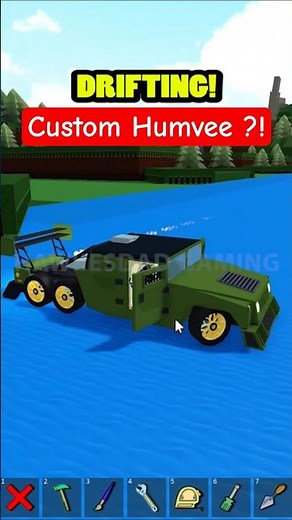 Roblox Build a Boat for Treasure Custom Humvee Jeep that can drift! #roblox #babft