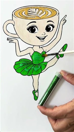 Look👀—the color is Fading 🔄#youtubekids #shorts #coloring #glitter