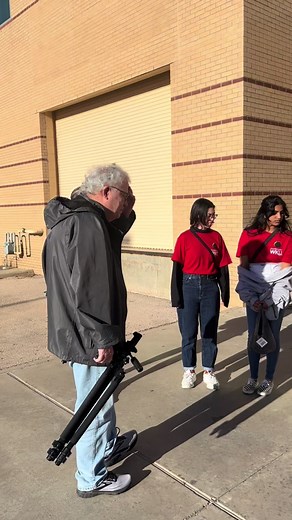 ☀️SunSketcher in Odessa, TX☀️ 10/14, 11:12 AM, Odessa, TX The SunSketcher team has met up and we are on their way to our locations for the eclipse! The Annular Eclipse has officially started, less than an hour till maximum!☀️🌑 #nasa #annularsolareclipse2023 #annulareclipse #stem #womeninstem #science #sunsketcher #texas #stemtok #eclipse #fyp
