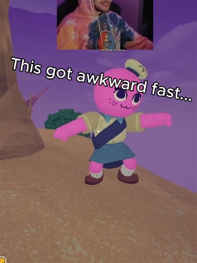 First time playing Peak with my girlfriend, got a lil awkward >.