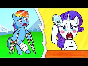 Help Rainbow Dash and Rarity get treatment - MY LITTLE PONY | Stop Motion Paper