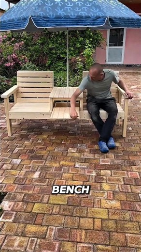 This Guy Is a Genius – The Ultimate All‑in‑One Patio Bench 🤯 #facts #didyouknow #reels