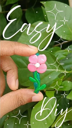 🌼 Handmade Clay Flower Pin Tutorial | Easy DIY Floral Brooch for Gifts & Style 🌿✨