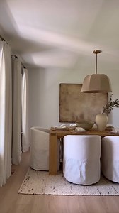 233K views · 73 reactions | @sonelymateo's dining room is a Scandinavian dream straight out of our Pinterest boards ️⁠ ⁠ : Bradley Dining Table, Callie Slipcovered Chairs, Desi Wool Rug⁠ : @sonelymateo | Castlery | Facebook