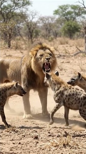 lion vs hayna # #forest #wildlife #wildliferescue #nature #naturelovers #natural #lion #jungle #sky