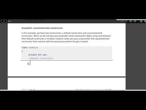 OOP Wk 08 5 Argument constructor