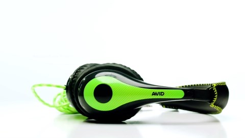 Avid Education AE-36-GR Stereo Classroom Computer Headset with Boom Microphone, Single TRRS Plug, Green