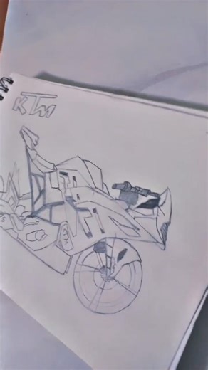 Ktm🏍️#subscribe #trending #bikelover #bikesketch #sanjuarts #sketch #usa #paisa #artandcraft #bike👑🔥